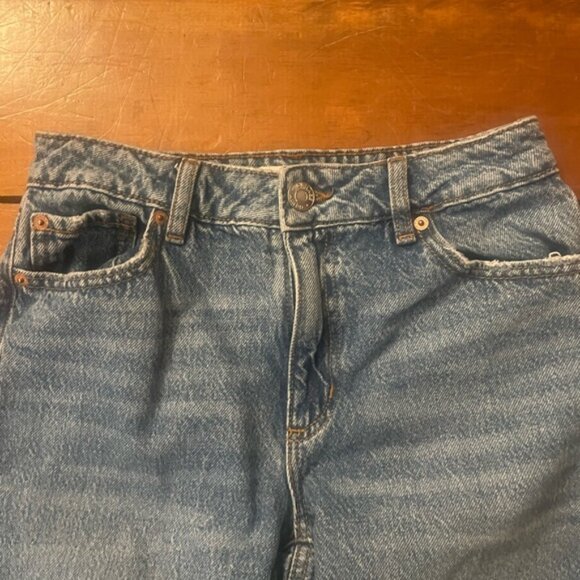 Garage Denim Wide Leg High Rise Frayed Hem Jeans 26 x 26 - Picture 4 of 6